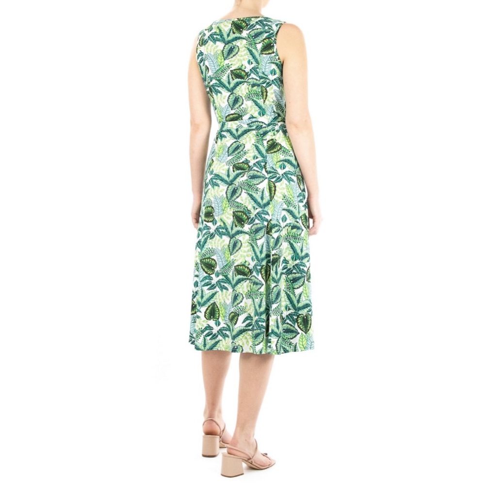 NWT Nina Leonard Print Midi Dress Size Medium - Picture 2 of 7